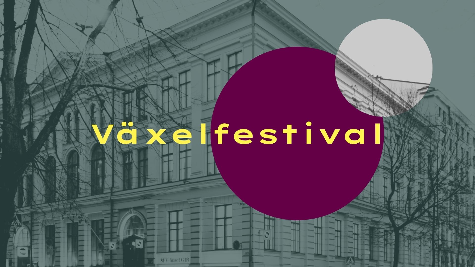 Bild på SFV-huset G18 i mörkgrön ton med texten